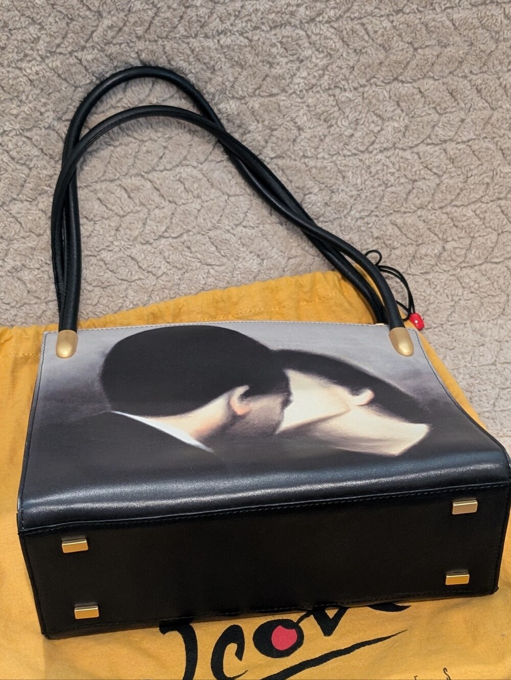 ICON Los Angeles Designer Vintage Predator Genuine Leather Satchel Handbag - Picture 9 of 11